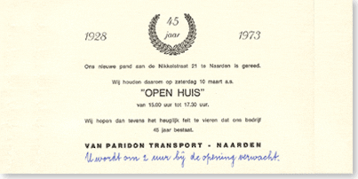 Open huis Van Paridon